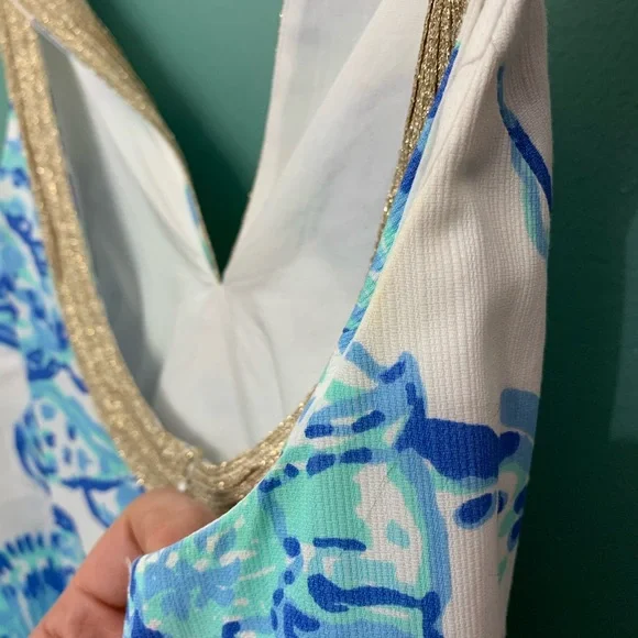 Lily Pulitzer Emery Shift Dress in Barefoot Princess in Resort White Size 4 - Picture 7 of 15